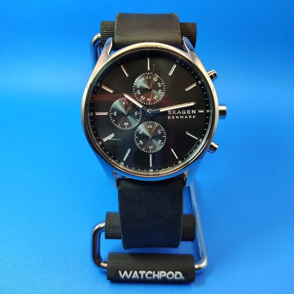 2019 Skagen Denmark Holst Chronograph 42mm‎ Mens Quartz Watch Fully Restored